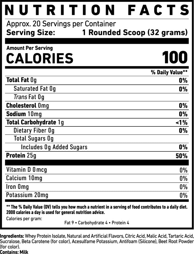 Clear Whey Protein Isolate 20 Serving