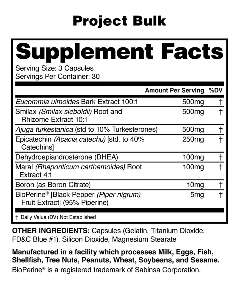 Project Bulk 120 Capsules - New Heights Supplements