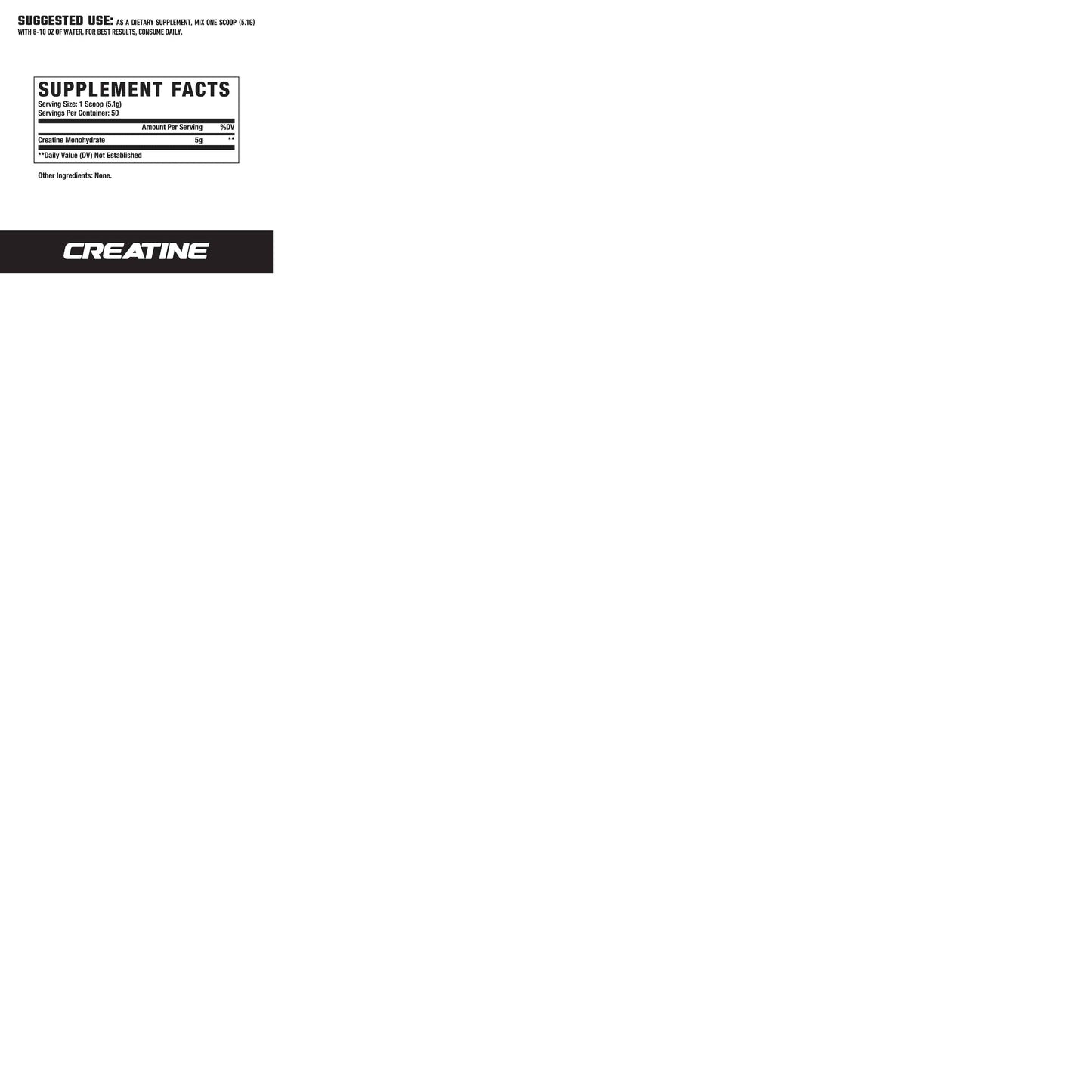 Creatine Monohydrate 50 Serving Unflavored - New Heights Supplements