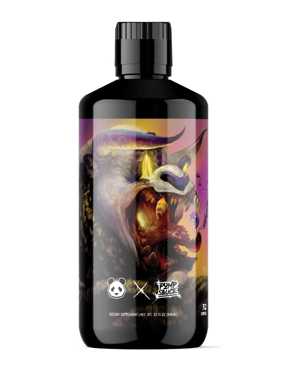 Panda Supps X Pump Sauce Collaboration Liquid Pre Workout - PANDA SAUCE (Grape Lemonade) - New Heights Supplements