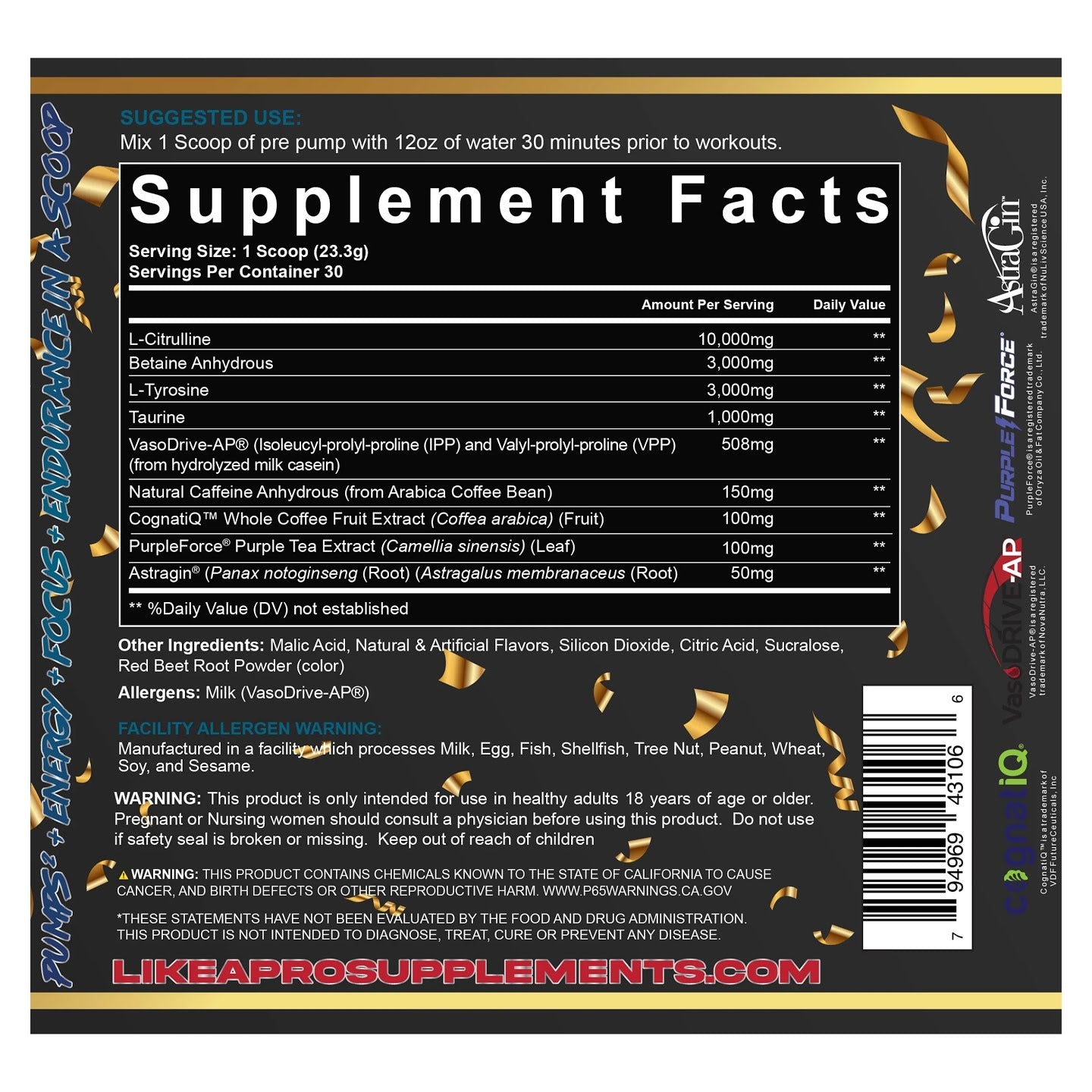Pump + Focus V5 Pre-Workout Celebration
