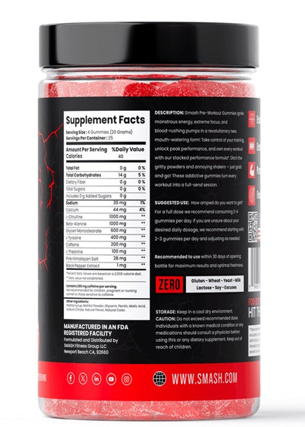 Preworkout Gummies Cherry Bomb