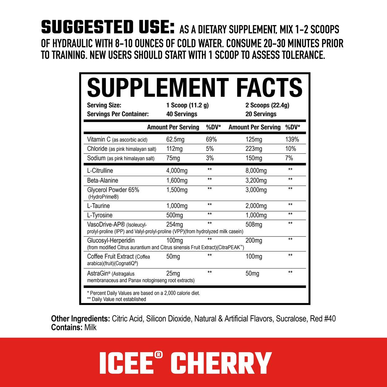 Hydraulic V2 Non-Stimulant Pre-Workout - New Heights Supplements