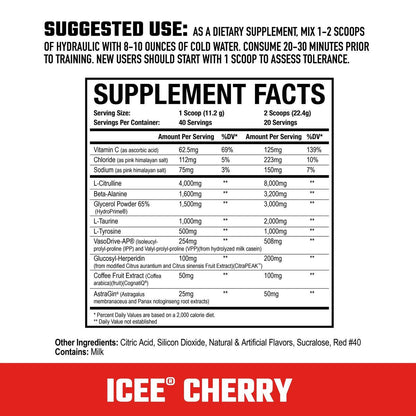 Hydraulic V2 Non-Stimulant Pre-Workout - New Heights Supplements