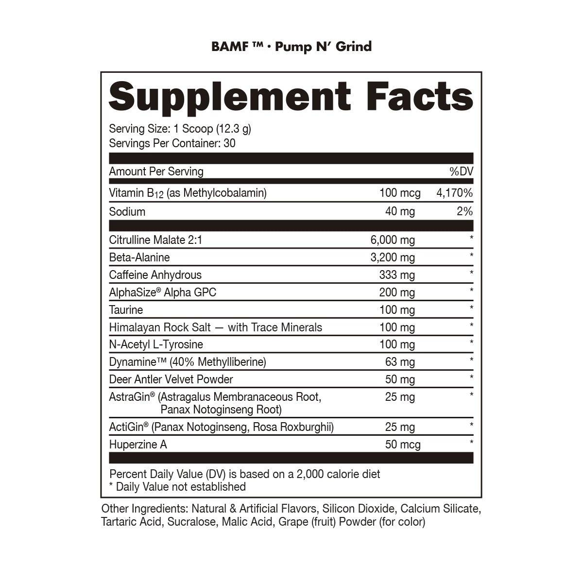 BAMF Pre-Workout 30 Servings - New Heights Supplements