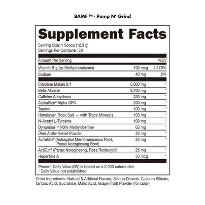 BAMF Pre-Workout 30 Servings - New Heights Supplements