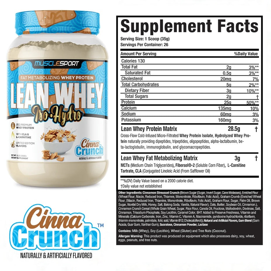 Lean Whey Iso-Hyro Protein 2lb