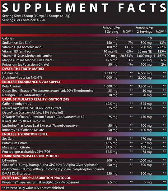 DVST8 Dark Pre-Workout - New Heights Supplements