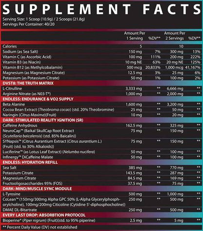 DVST8 Dark Pre-Workout - New Heights Supplements