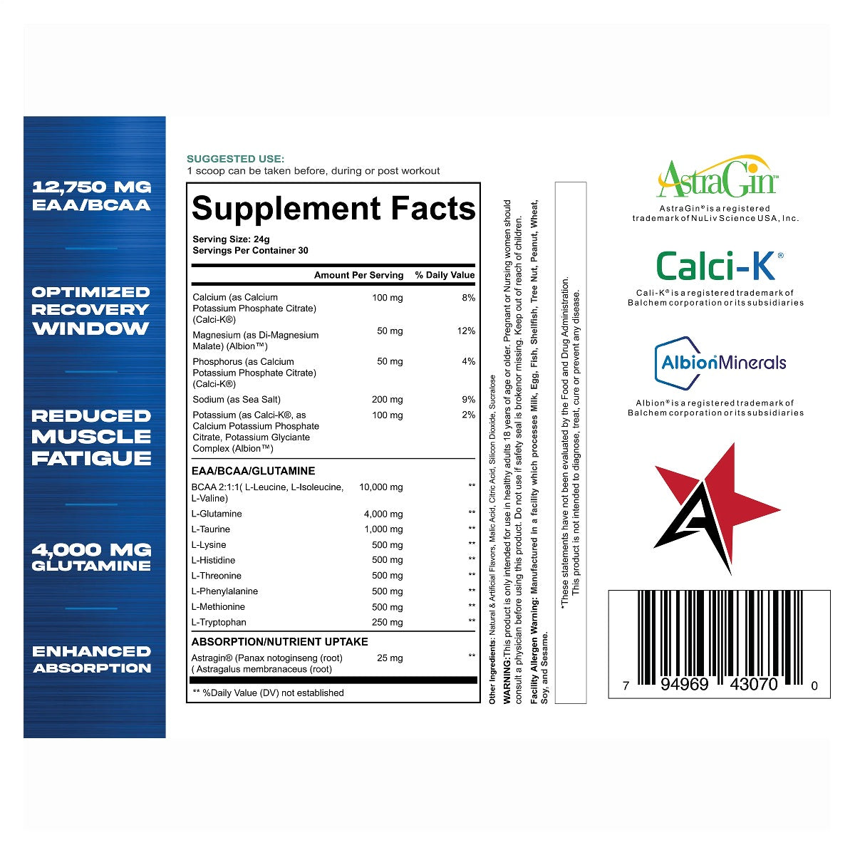 LOADED EAA+ELECTROLYTES+ GLUTAMINE V2 - New Heights Supplements