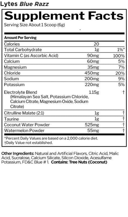 Lytes+ 40 Serving Blue Raspberry - New Heights Supplements