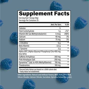 CBUM Essential Charged Pre-Wrokout Blue Rathberry - New Heights Supplements