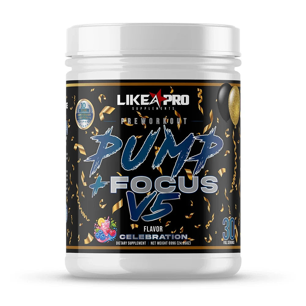 Pump + Focus V5 Pre-Workout Celebration