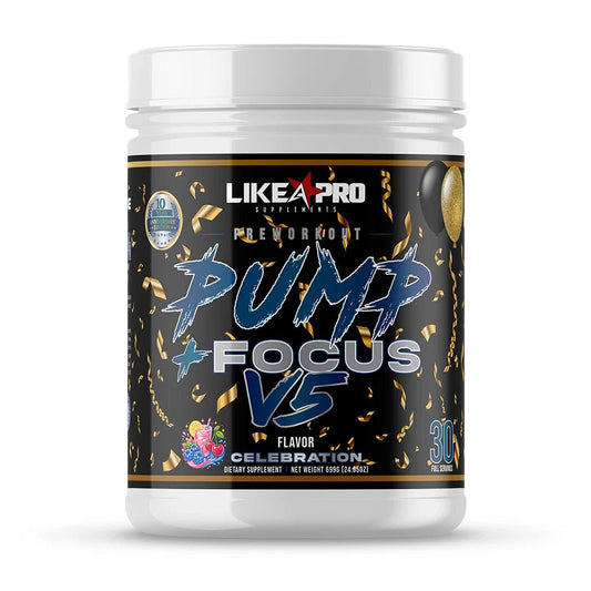 Pump + Focus V5 Pre-Workout Celebration