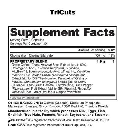 Tri Cuts 90 Capsules - New Heights Supplements